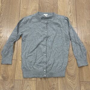 J. Crew Gray Button-Up Cardigan